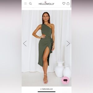 Dark Green, one shoulder, Hello Molly, size Medium
